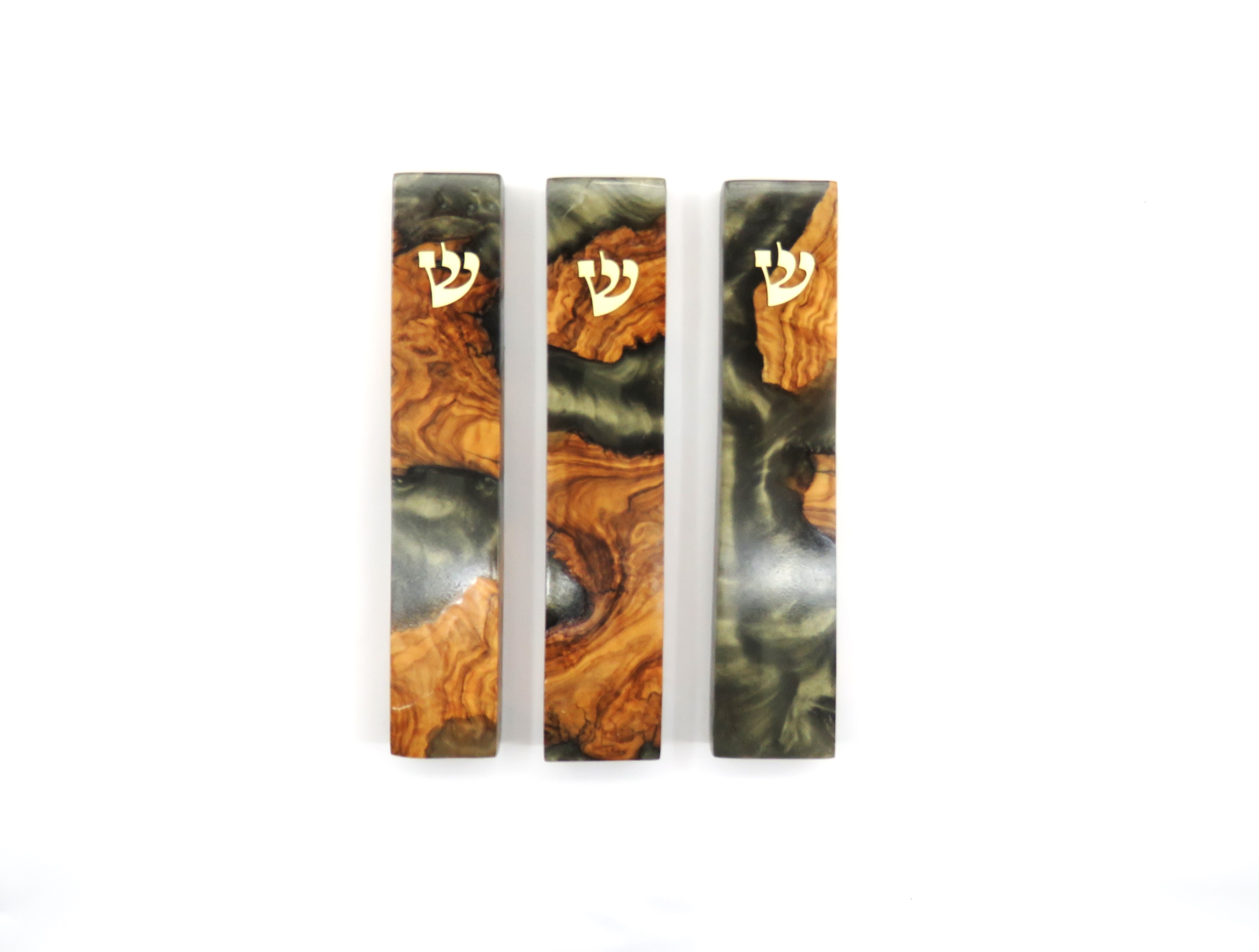 בית מזוזה עץ ושרף אפוקסי דגם "גולן" – תמונה 2