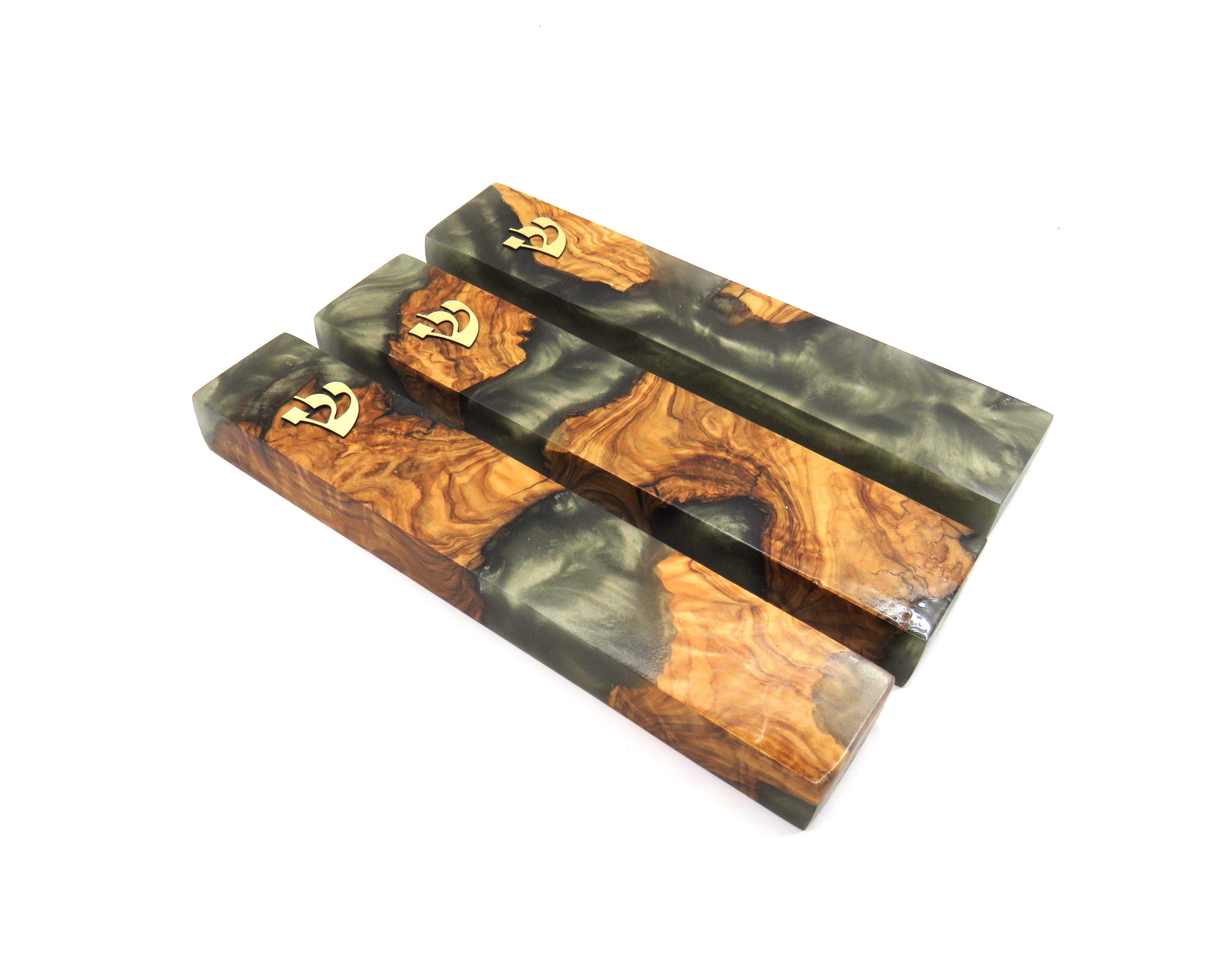 בית מזוזה עץ ושרף אפוקסי דגם "גולן" – תמונה 4