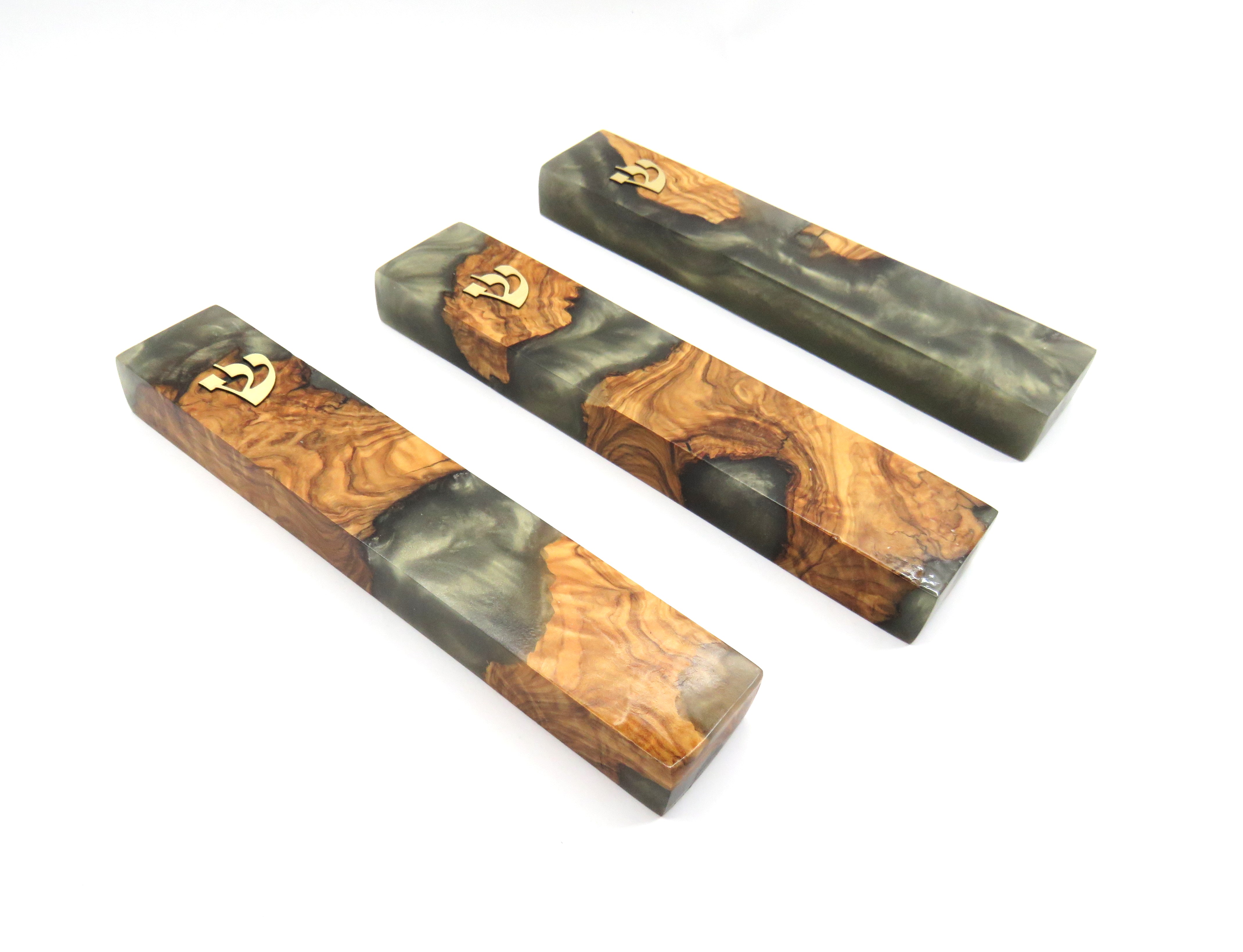 בית מזוזה עץ ושרף אפוקסי דגם "גולן" – תמונה 5