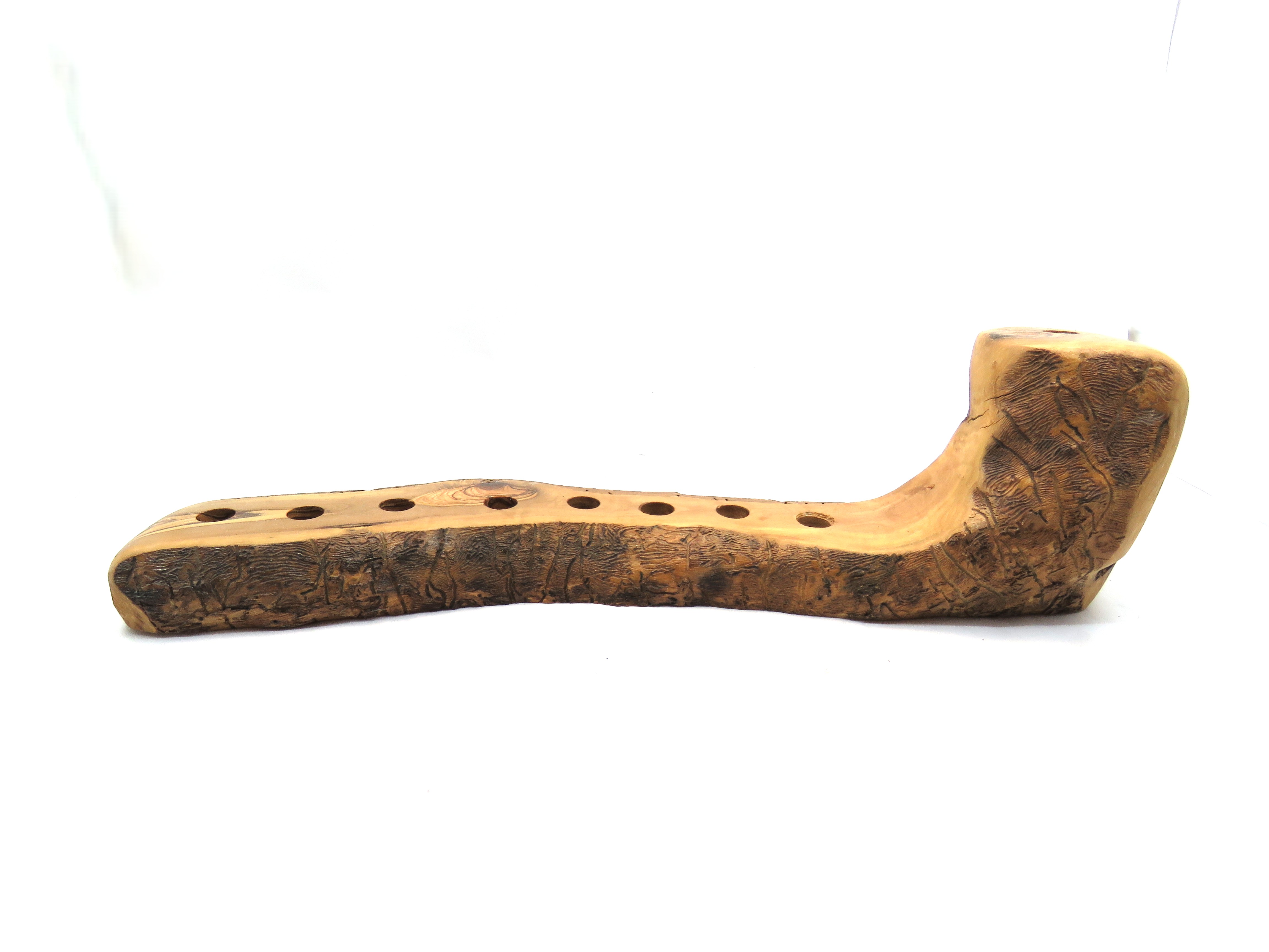 חנוכיה מעץ דגם סלע הלהבות – תמונה 2