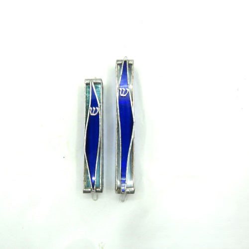 בית מזוזה ויטראז' דגם גל כחול