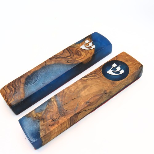 מזוזת עץ ואפוקסי דגם שונית קטן