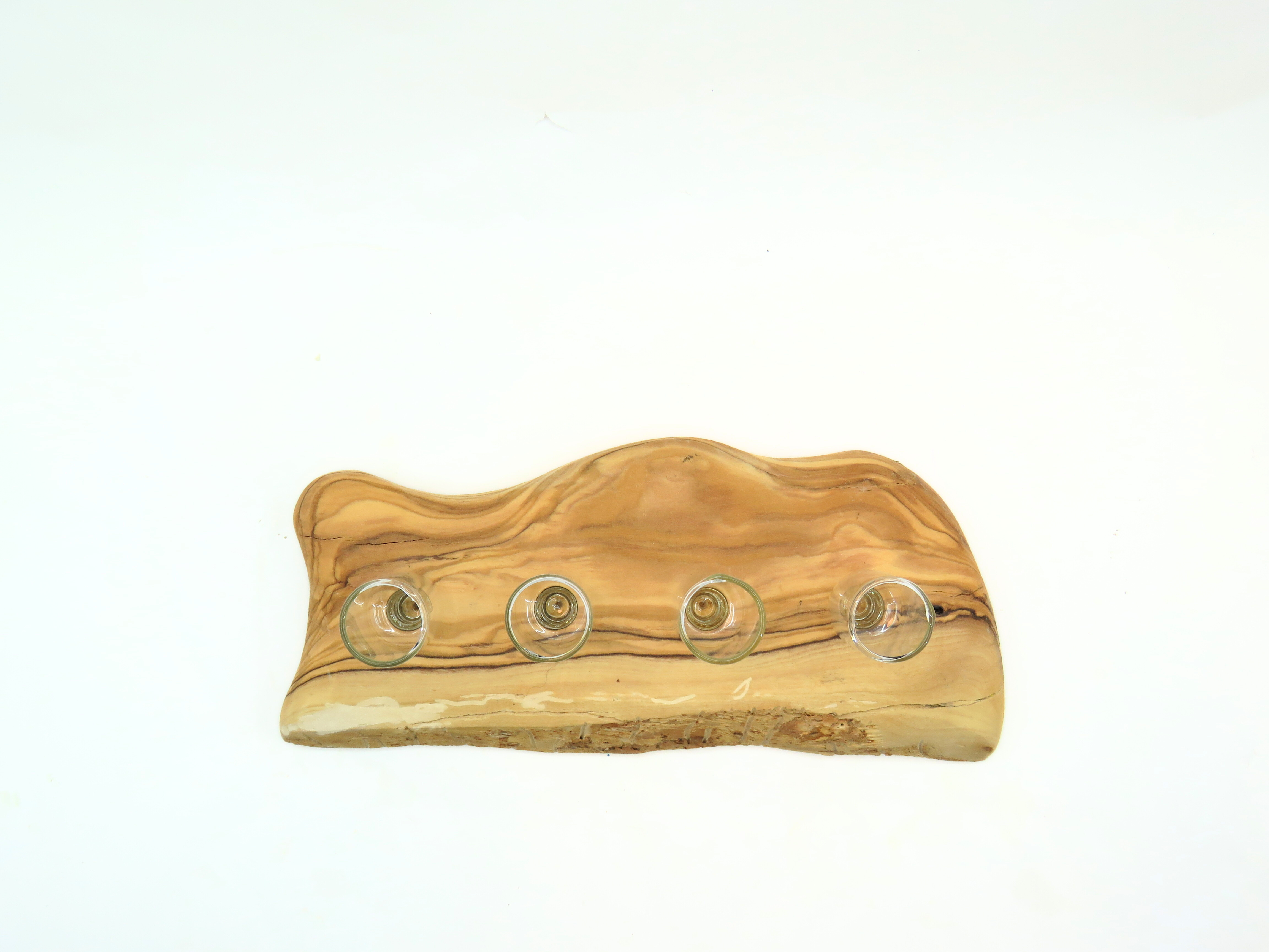 פמוטים מעץ דגם גלים – תמונה 3