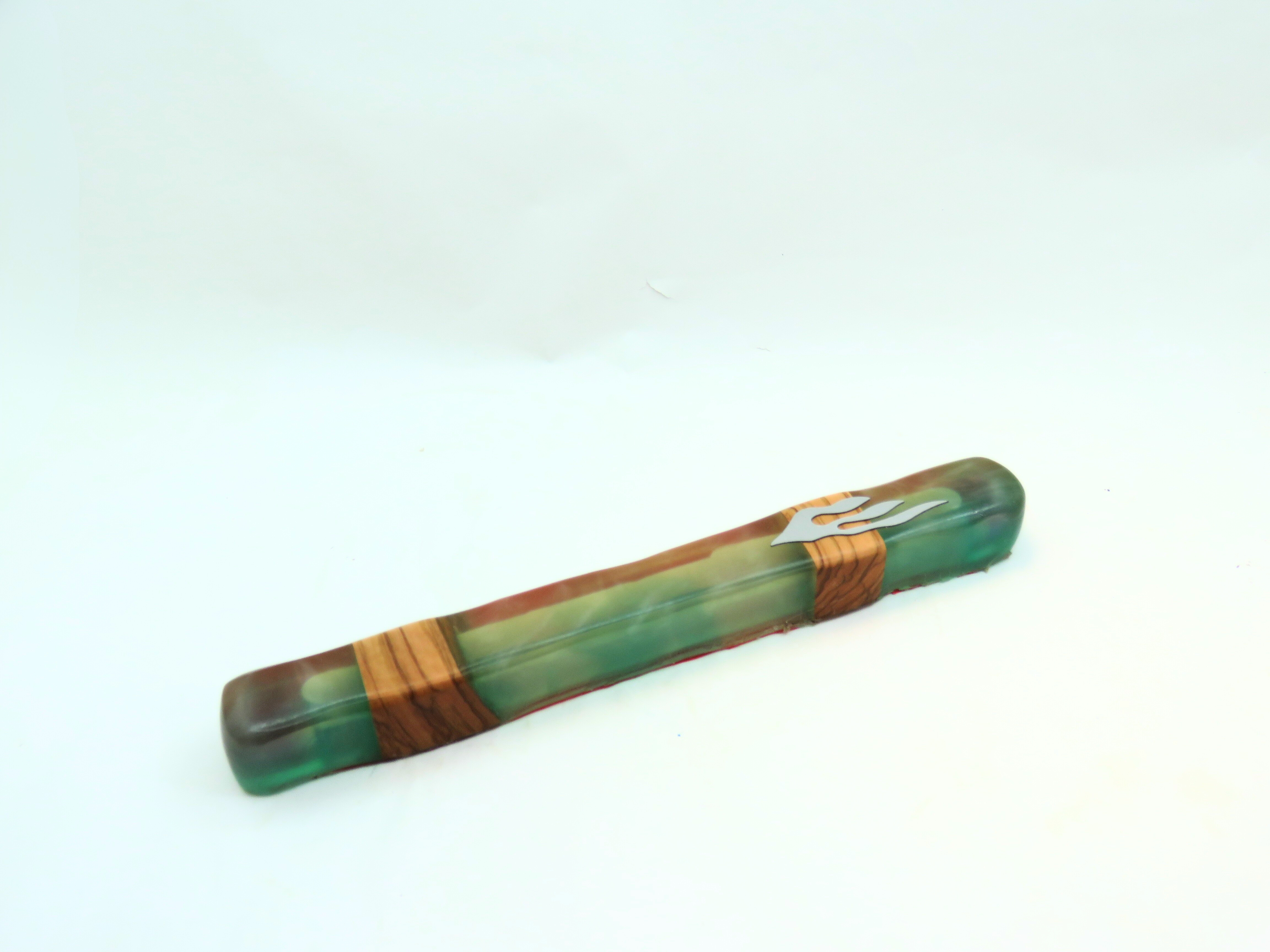 בית מזוזה עץ ושרף אפוקסי דגם ים – תמונה 2